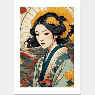 Sun Japanese girl Posters and Art